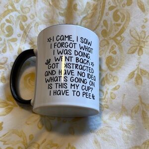 Humorous Black and White Mug